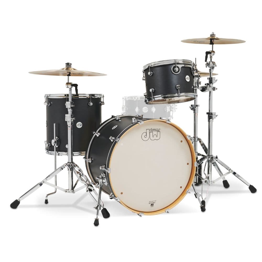 DW Design 3pc Drum Set 13/16/22 Satin Iron Metallic