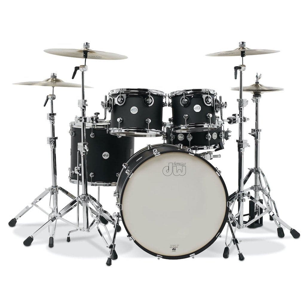 DW Design 5pc Drum Set w/22bd - Black Satin