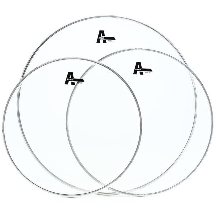 Attack Proflex1 Drum Head Pro Pack 12/13/16 Clear
