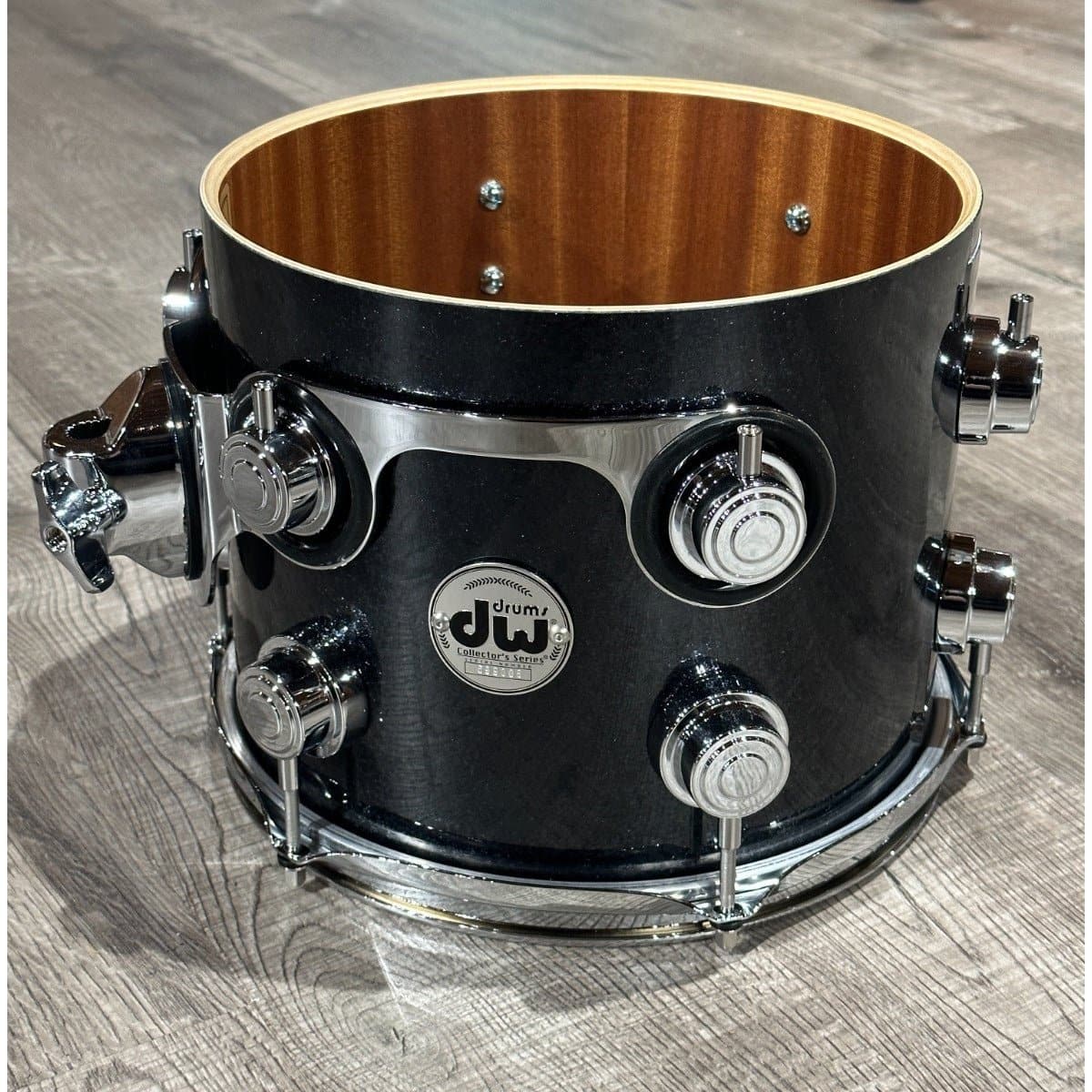 DW Collectors Maple/Mahogany 5pc Drum Set Gun Metal Sparkle Glass