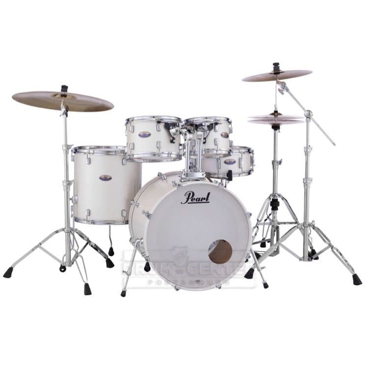 Pearl Decade Maple 22/16/12/10/14S 5-pc. Drum Set, White Satin Pearl