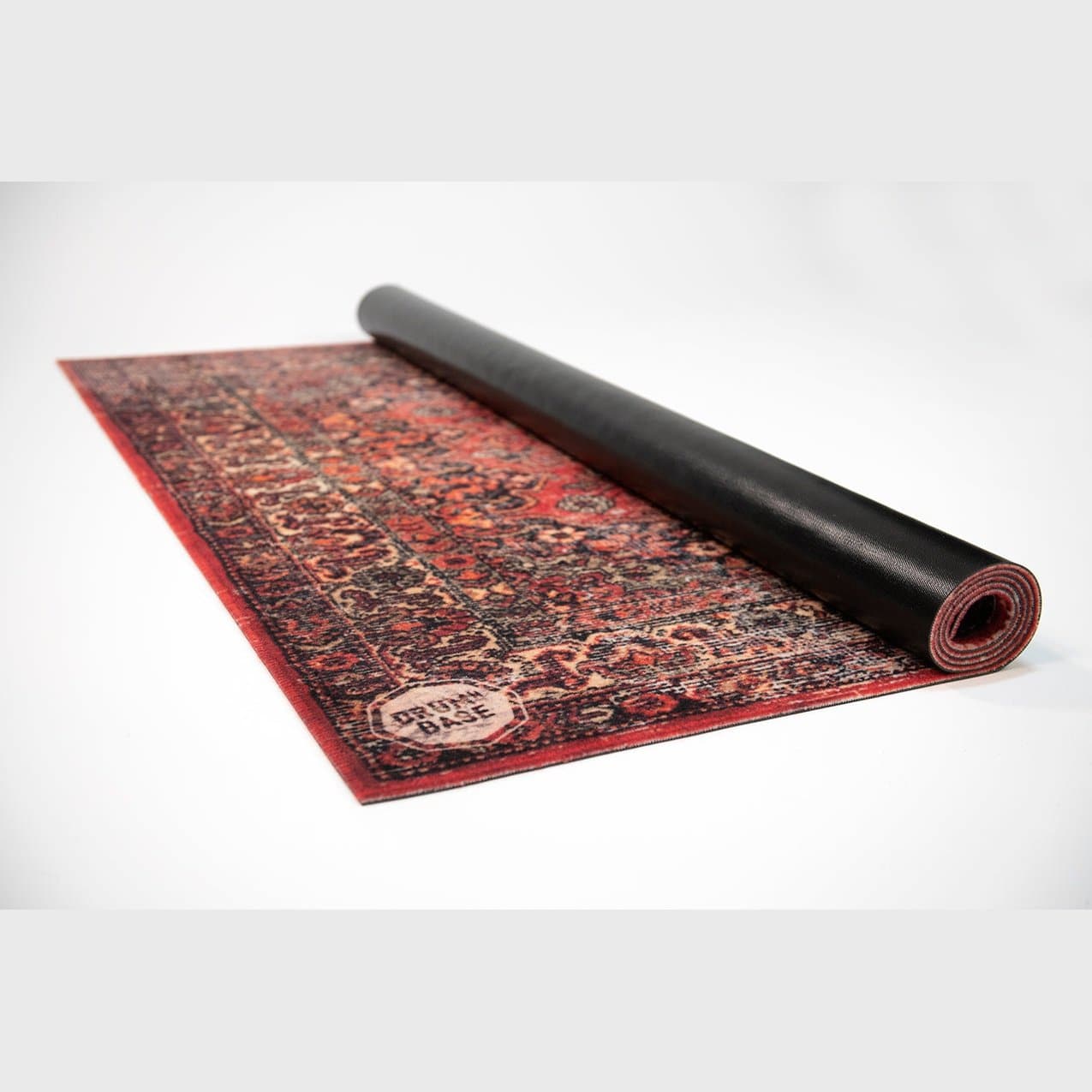 DRUMnBASE Vintage Persian Style Drum Rug 6' x 5.25' Original Red