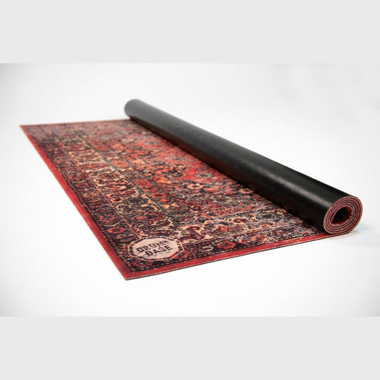DRUMnBASE Vintage Persian Style Drum Rug 6' x 5.25' Original Red