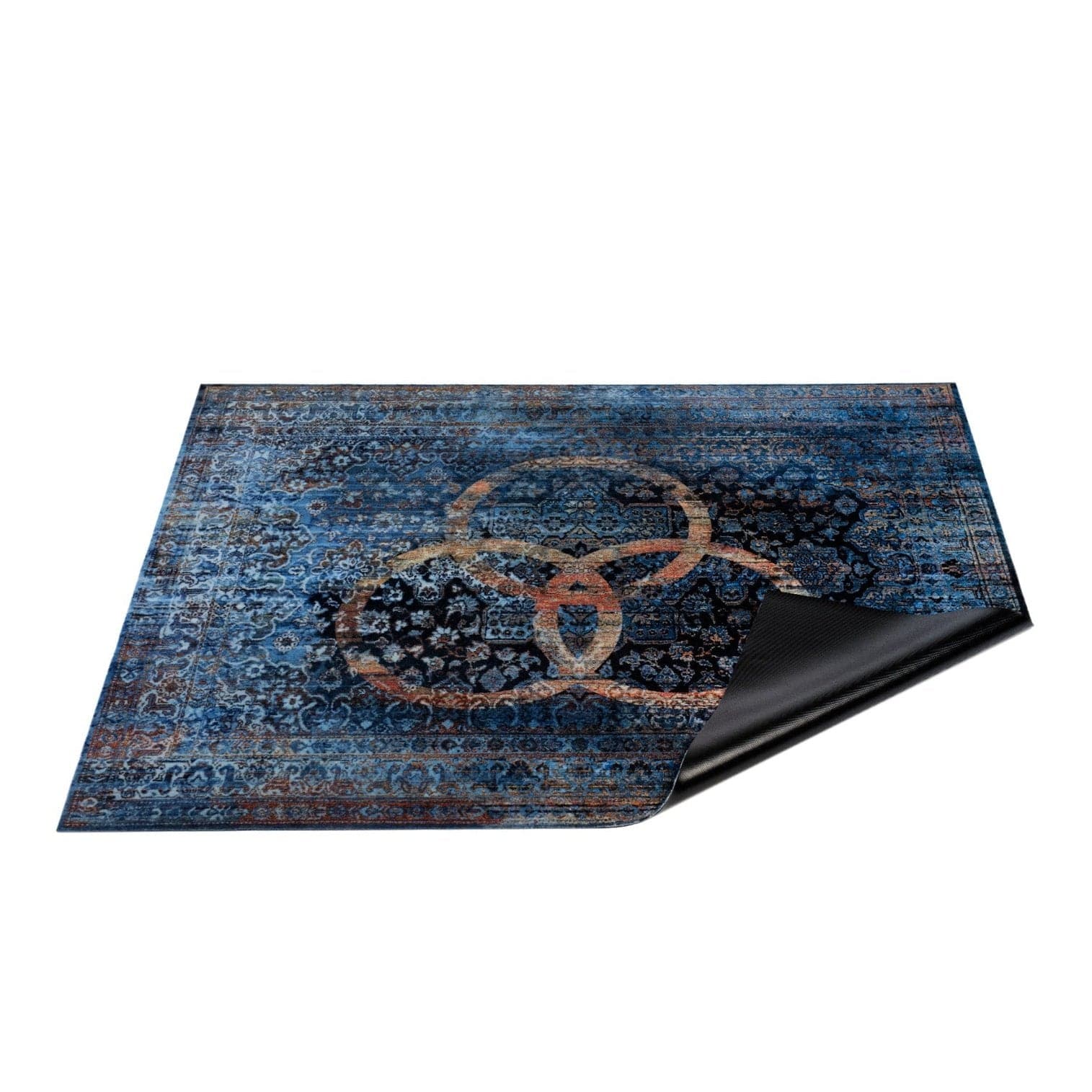 DRUMnBASE Vintage Persian Style Drum Rug 6' x 5.25' Bonzo