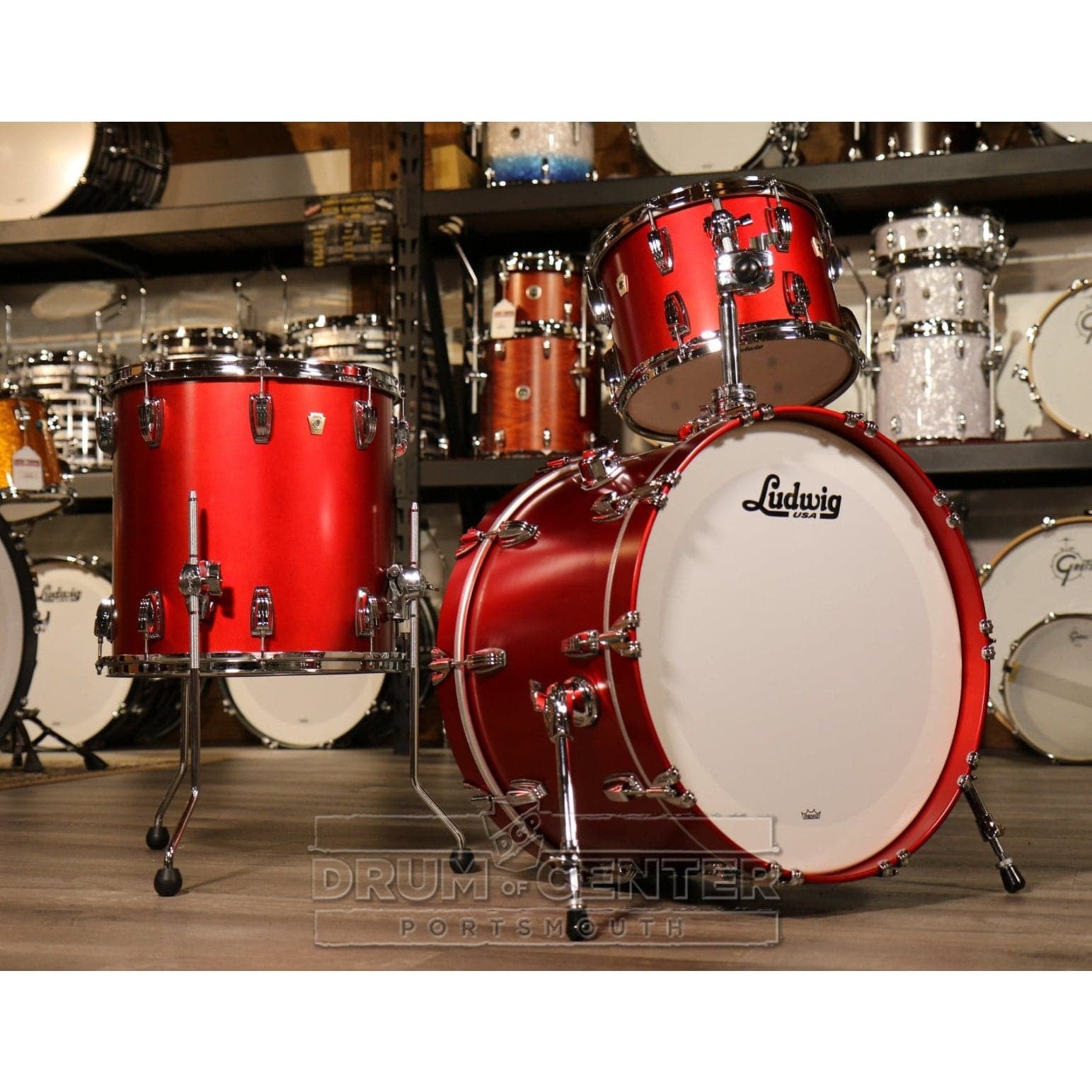 Ludwig Classic Maple 3pc Drum Set Diablo Red
