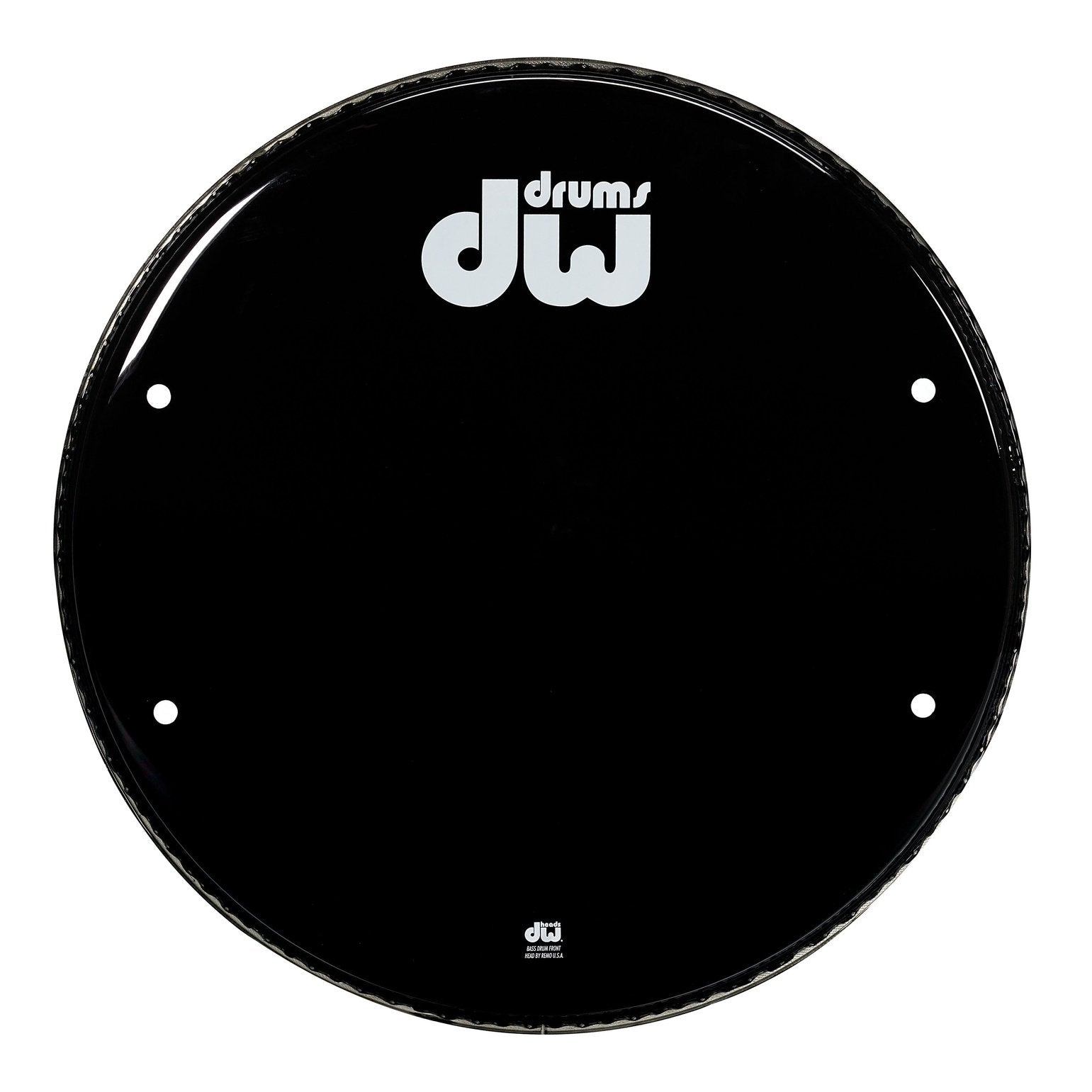 DW Drum Heads : 16 Inch Gloss Black Bass Drum Head