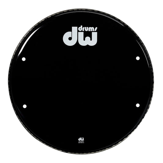 DW Drum Heads : 18 Inch Gloss Black Bass Drum Head