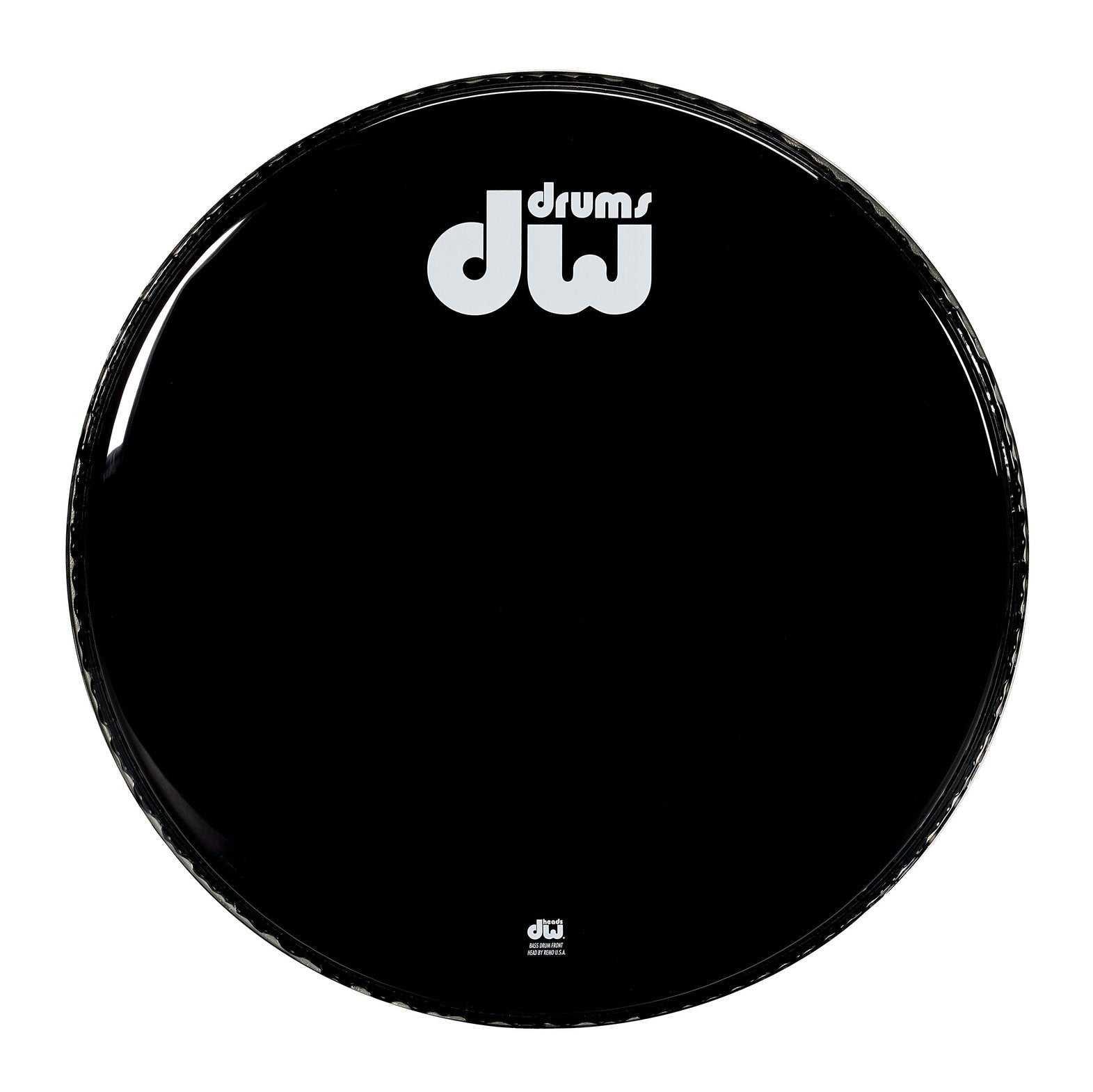 DW Drum Heads : 20 Inch Gloss Black Bd Head-Non Vented