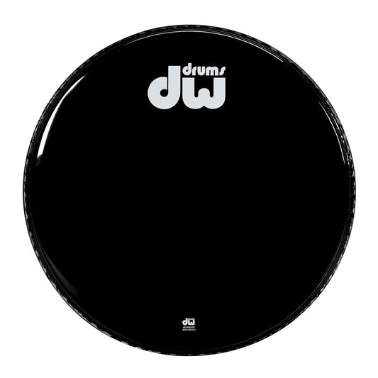 DW Drum Heads : 20 Inch Gloss Black Bd Head-Non Vented