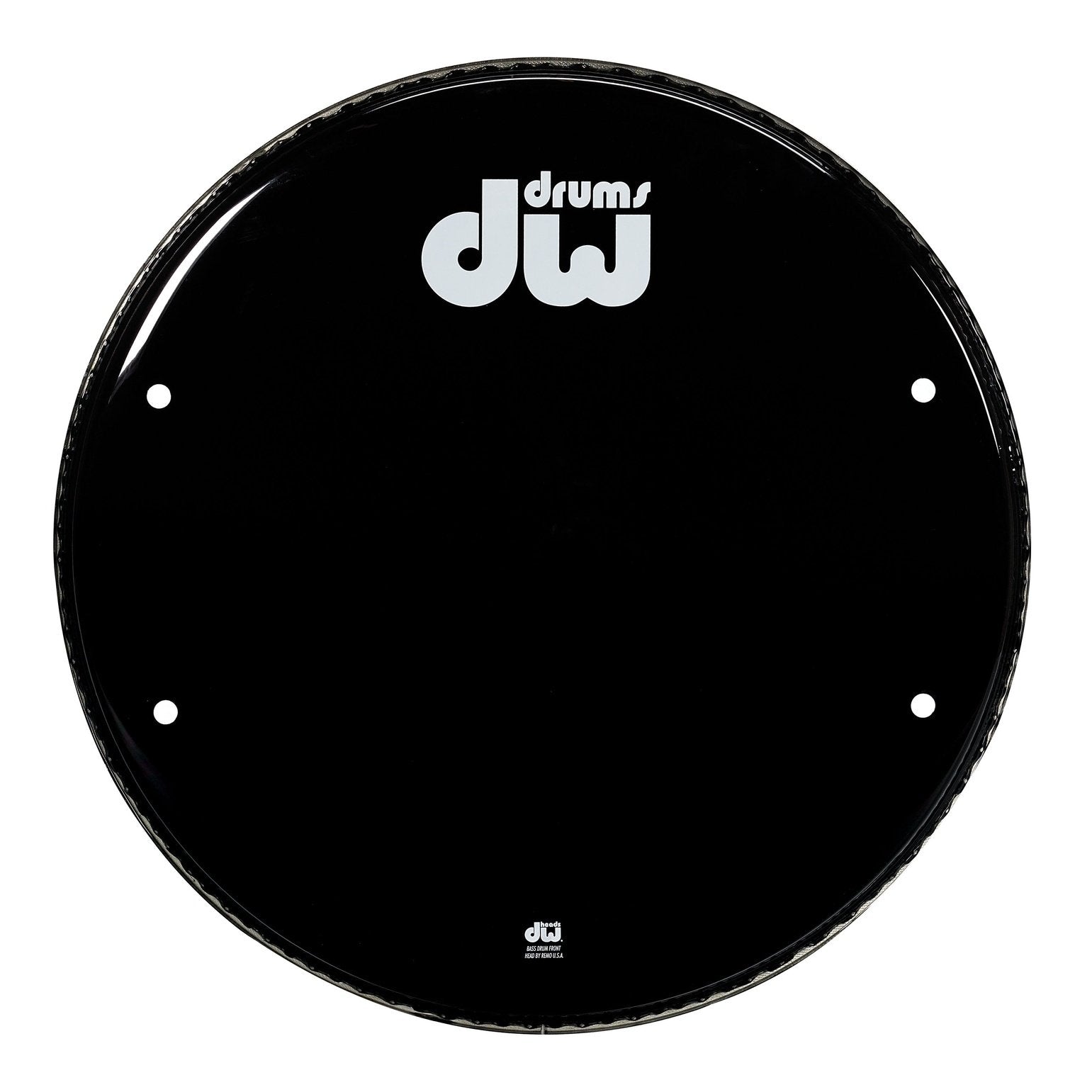 DW Drum Heads : 22 Inch Gloss Black Bass Drum Head