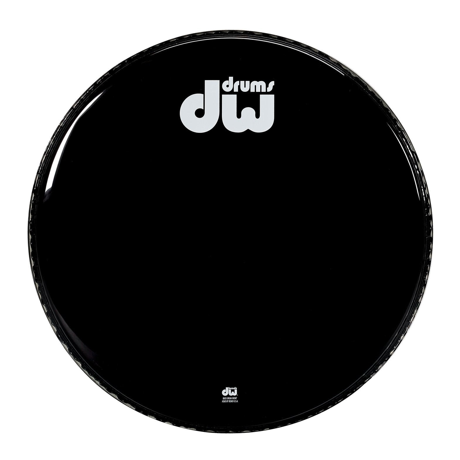 DW Drum Heads : 22 Inch Gloss Black Bd Head-Non Vented
