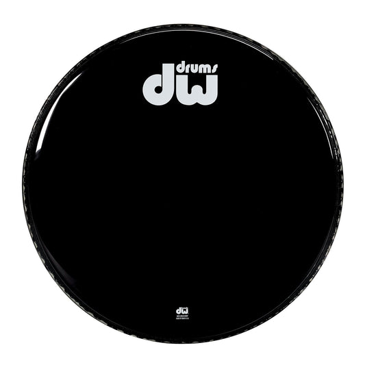 DW Drum Heads : 22 Inch Gloss Black Bd Head-Non Vented