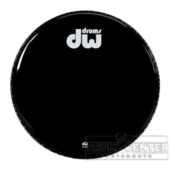 DW Drum Heads : 24 Inch Gloss Black Bd Head-Non Vented