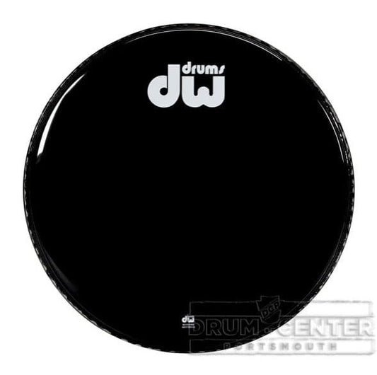 DW Drum Heads : 24 Inch Gloss Black Bd Head-Non Vented