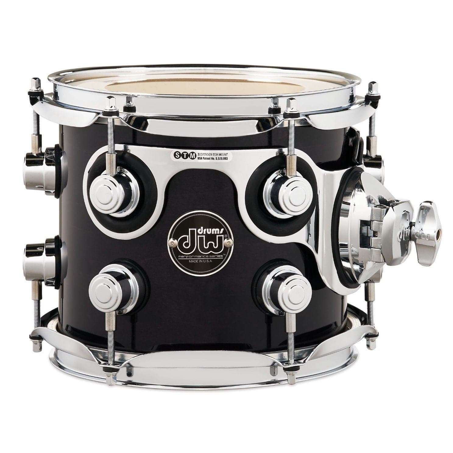 DW Performance Rack Tom 8x7 Ebony Stain