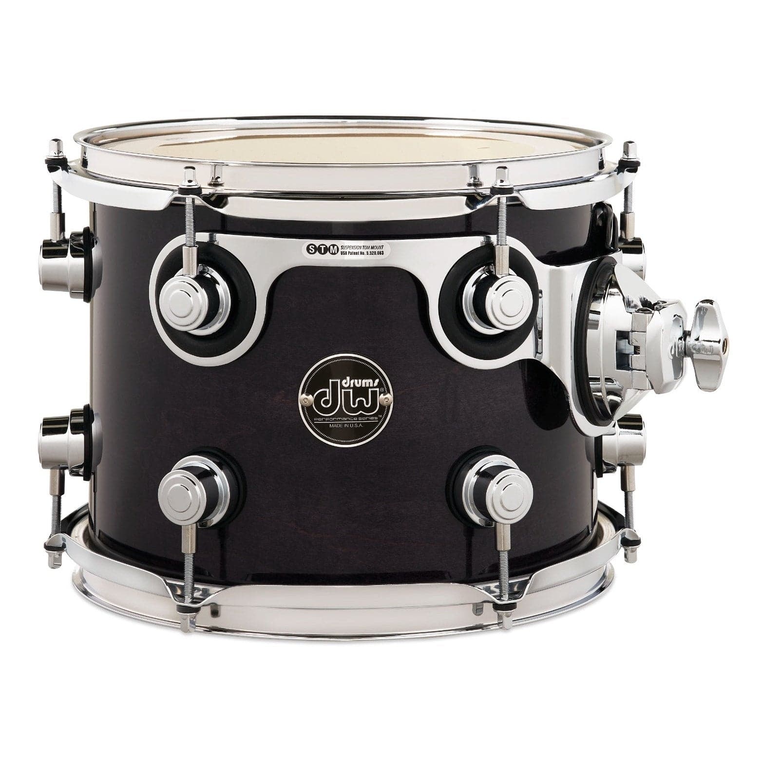 DW Performance Rack Tom 10x8 Ebony Stain