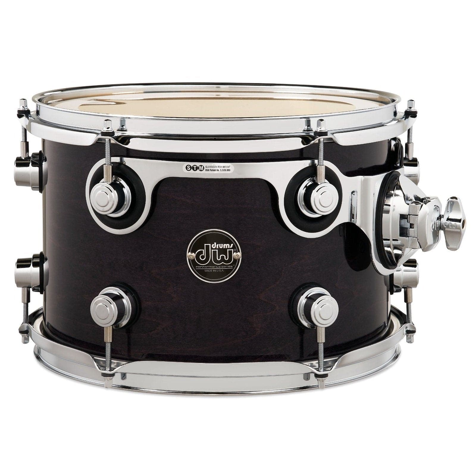 DW Performance Rack Tom 12x8 Ebony Stain
