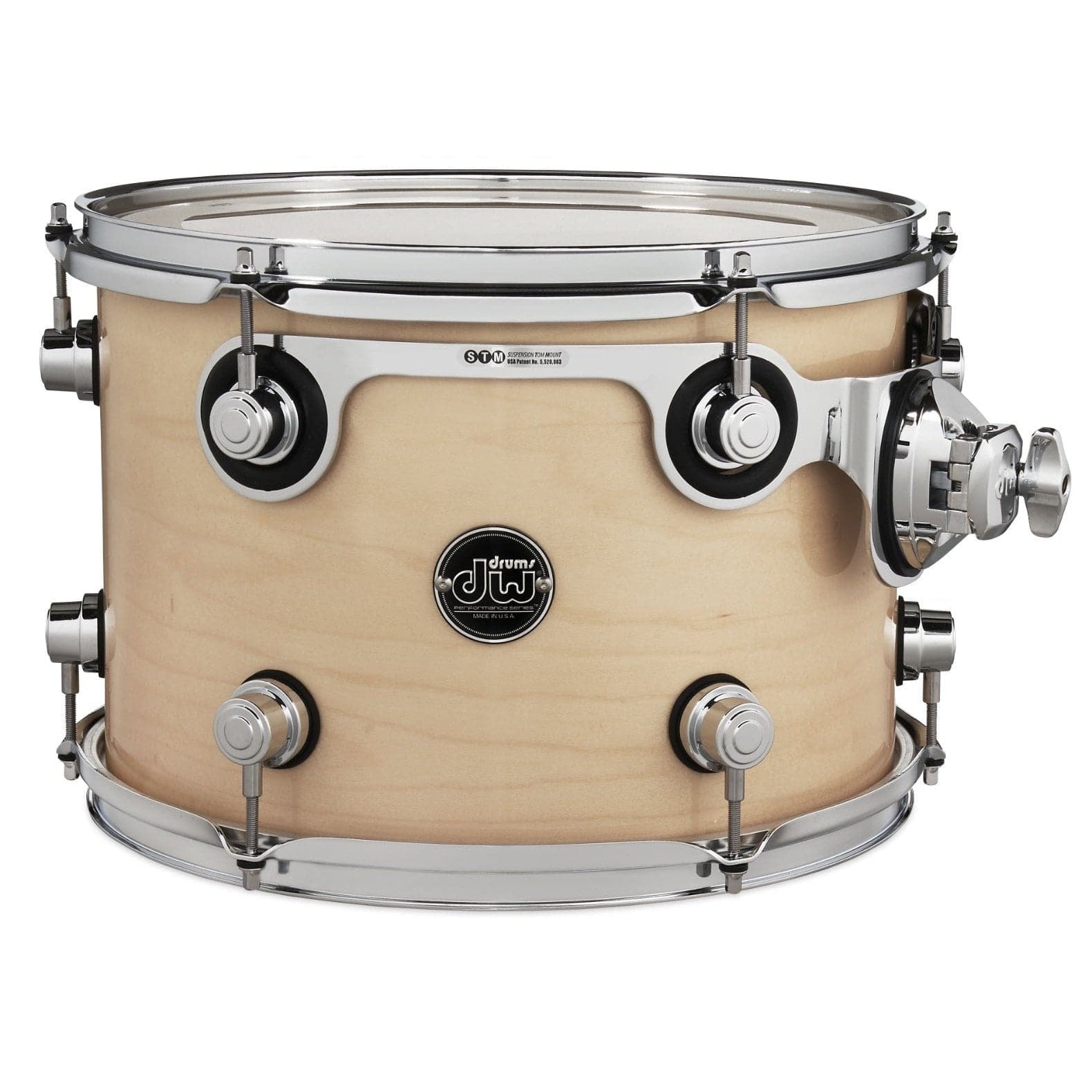 DW Performance Rack Tom 13x9 Natural Lacquer