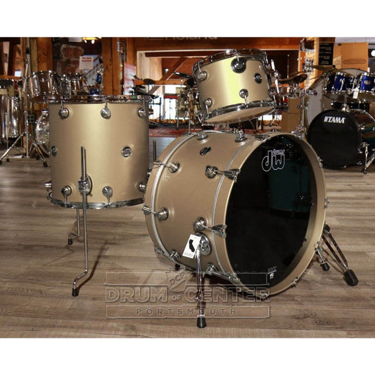 DW Performance 3pc Lacquer Drum Set 22/12/16 Hard Satin Gold Mist