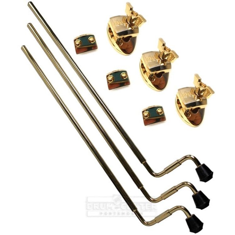 DW DRSPFLT3GD Floor Tom Legs with TB12S Brackets Gold Plated