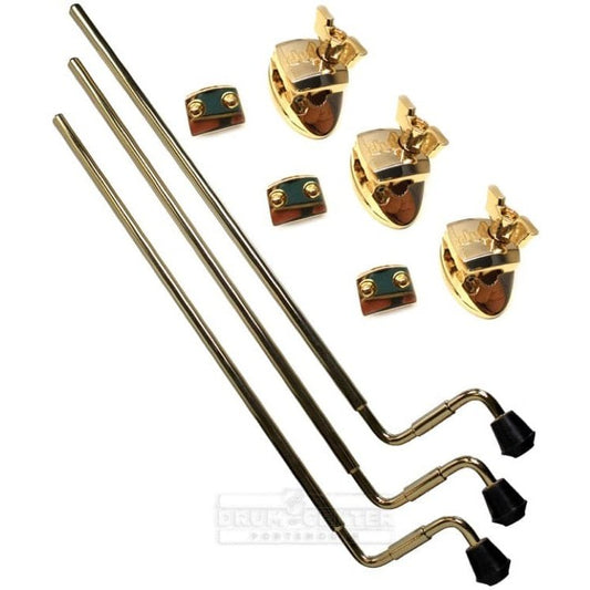 DW DRSPFLT3GD Floor Tom Legs with TB12S Brackets Gold Plated