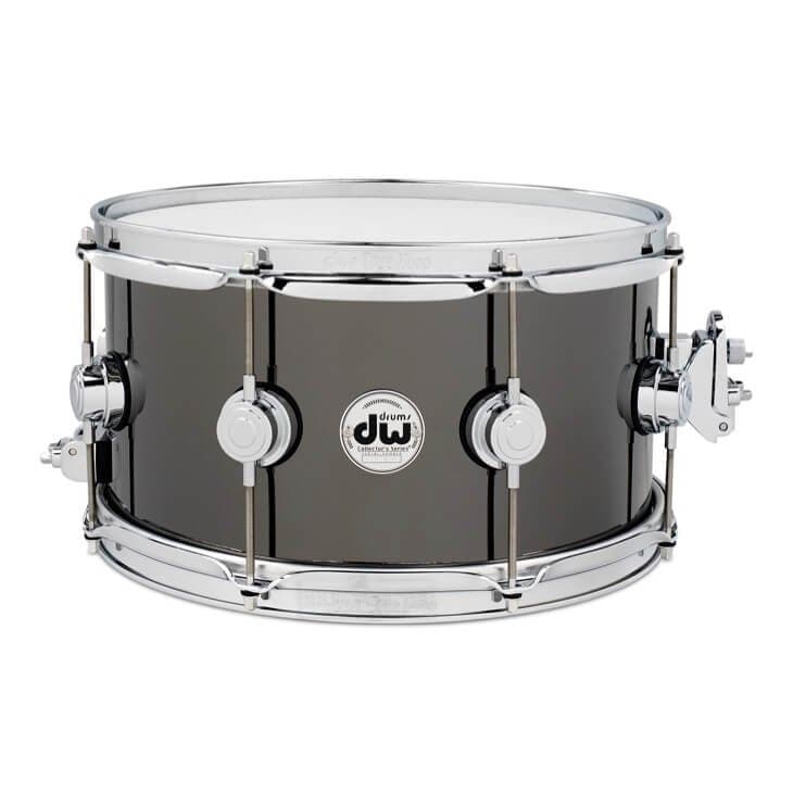 DW Collectors Black Nickel Over Brass Snare Drum 13x7 Chrome Hardware