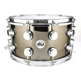 DW Collectors Black Nickel Over Brass Snare Drum 14x8 Chrome Hardware