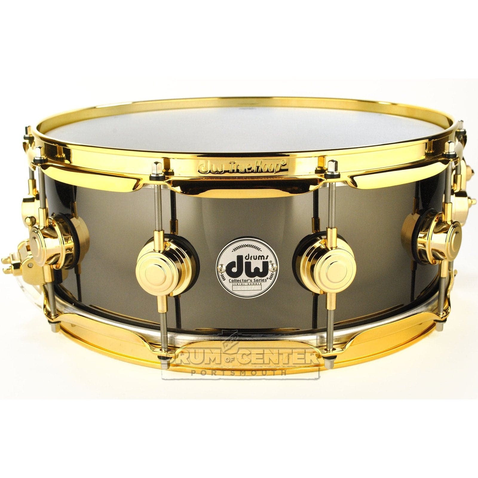 DW Collectors Black Nickel Over Brass Snare Drum 14x5.5 Gold