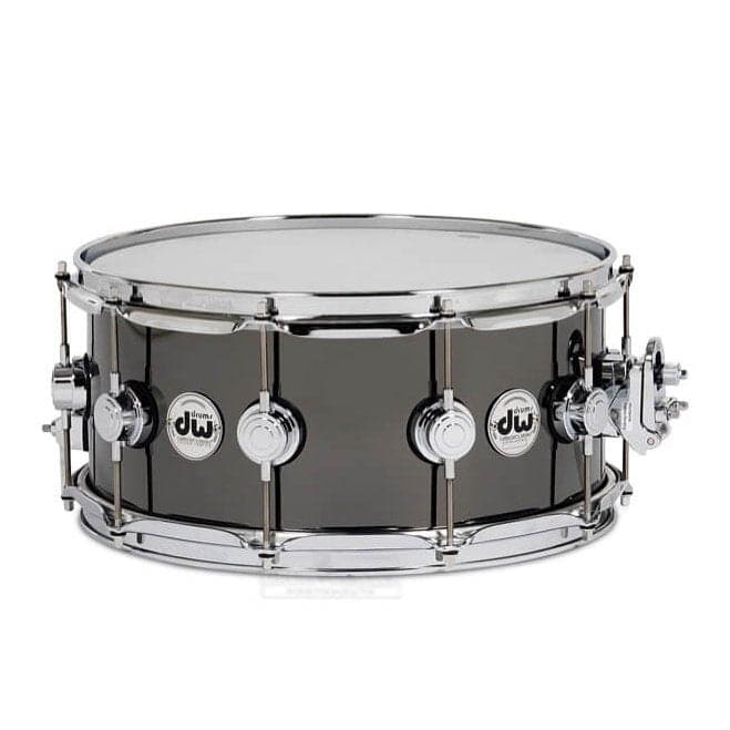 DW Collectors Black Nickel Over Brass Snare Drum 14x6.5 Chrome Hardware