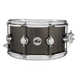DW Collectors Series Satin Black Brass Snare Drum 13x7 Chrome Hardware