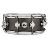 DW Collectors Series Satin Black Brass Snare Drum - 14x5.5 - Chrome Hardware