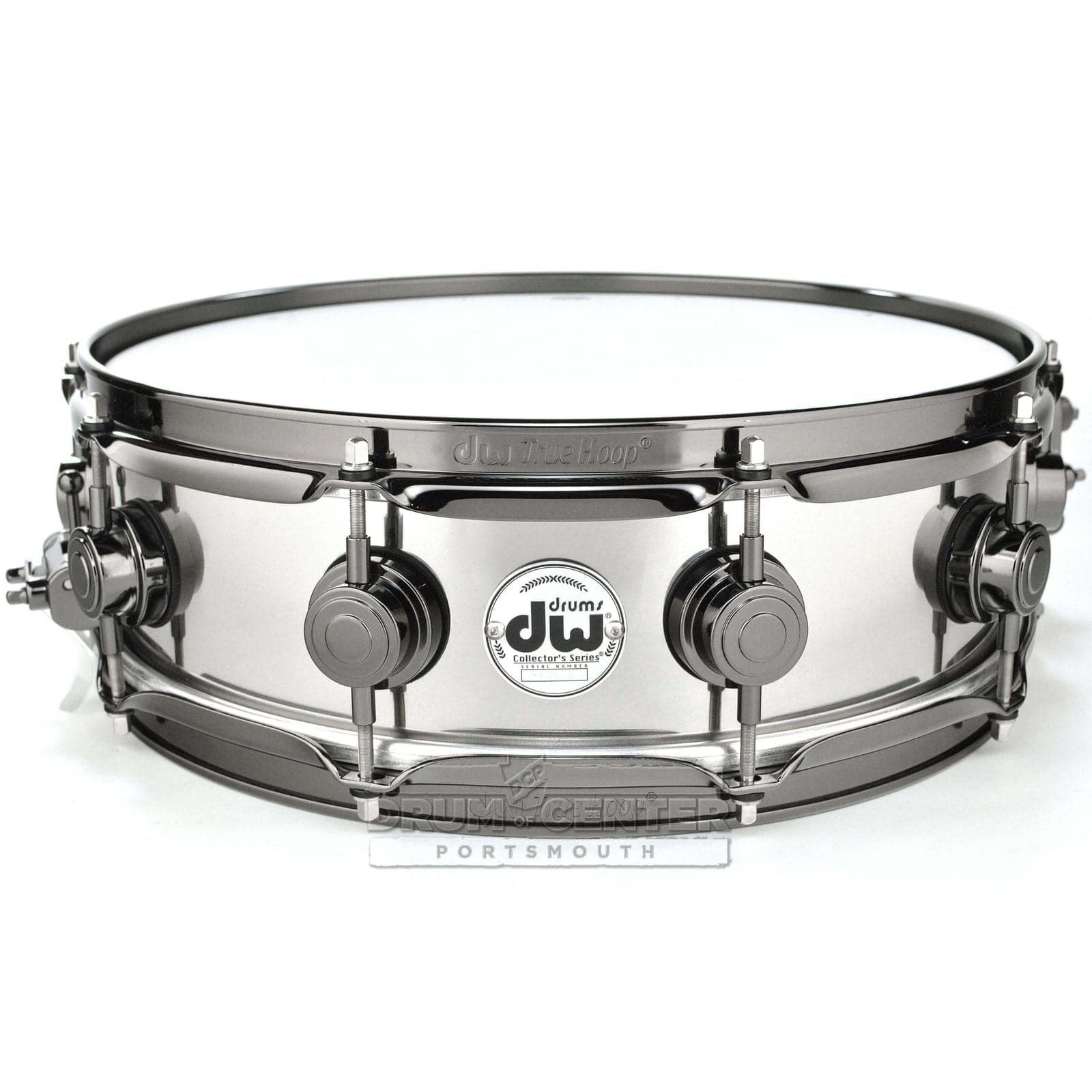 DW Collectors Stainless Steel Snare Drum 14x4.5 Black Nickel Hardware