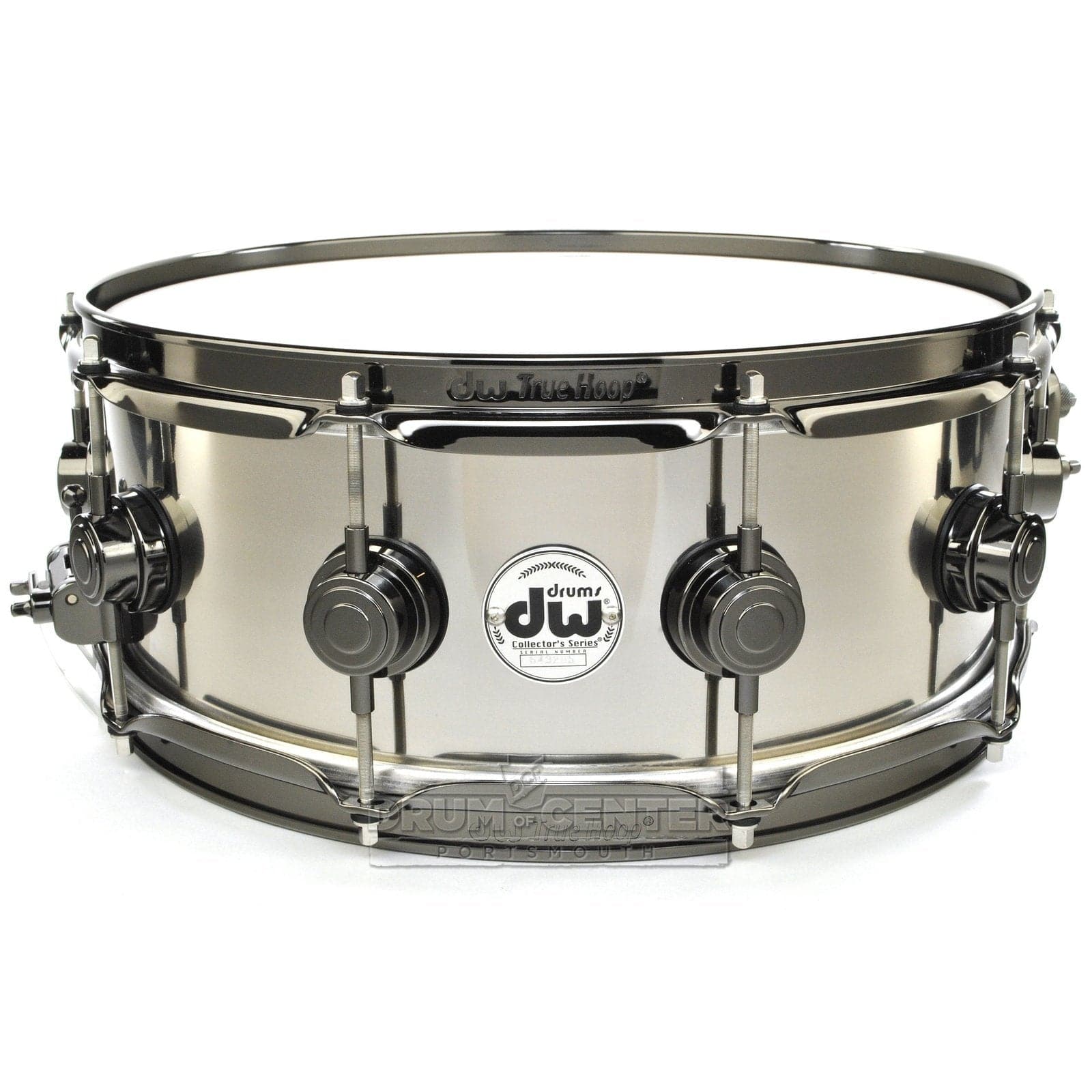 DW Collectors Stainless Steel Snare Drum 14x5.5 Black Nickel Hardware