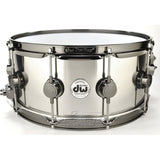 DW Collectors Stainless Steel Snare Drum 14x6.5 Black Nickel Hardware