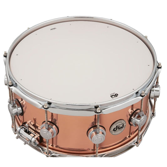 DW Collectors Copper Snare Drum 14x6.5 Chrome Hardware