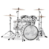 DW Design 5pc Drum Set Clear Acrylic