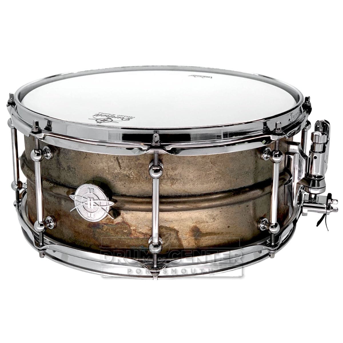 Dunnett Classic 2N Antique Brass Snare Drum 14x6.5 Engraved w/ Brass Trim