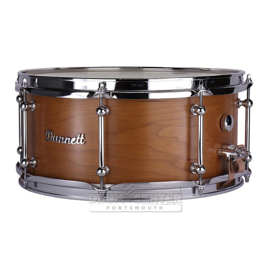 Dunnett Classic MonoPly Cherry Snare Drum 14x6.5 Satin Natural