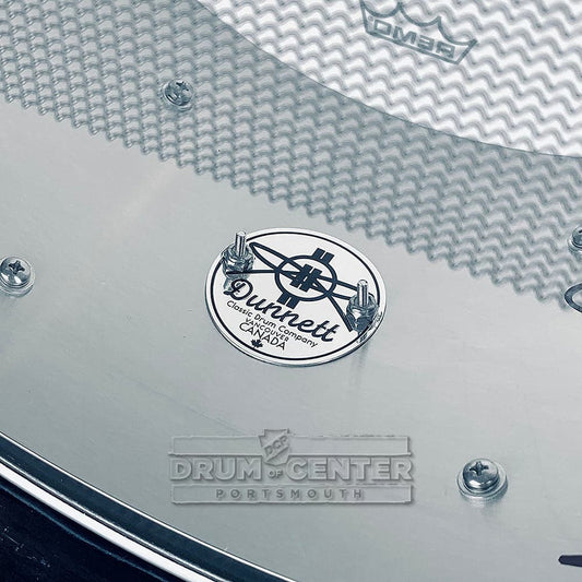 Dunnett Classic Stainless Steel Snare Drum 14x6.5 Brushed