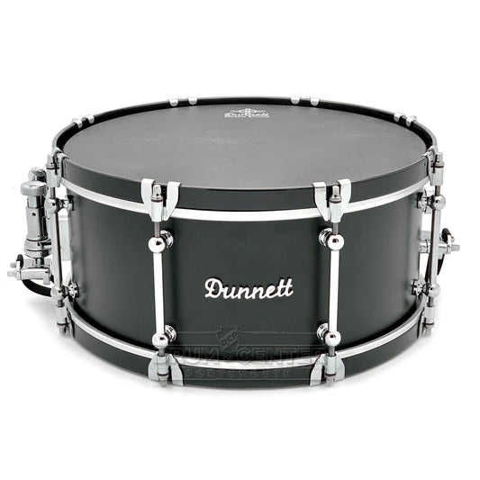Dunnett Classic Sledge Carbon Steel Snare Drum 14x6.5 Matte Black w/Cold Rolled Hoops