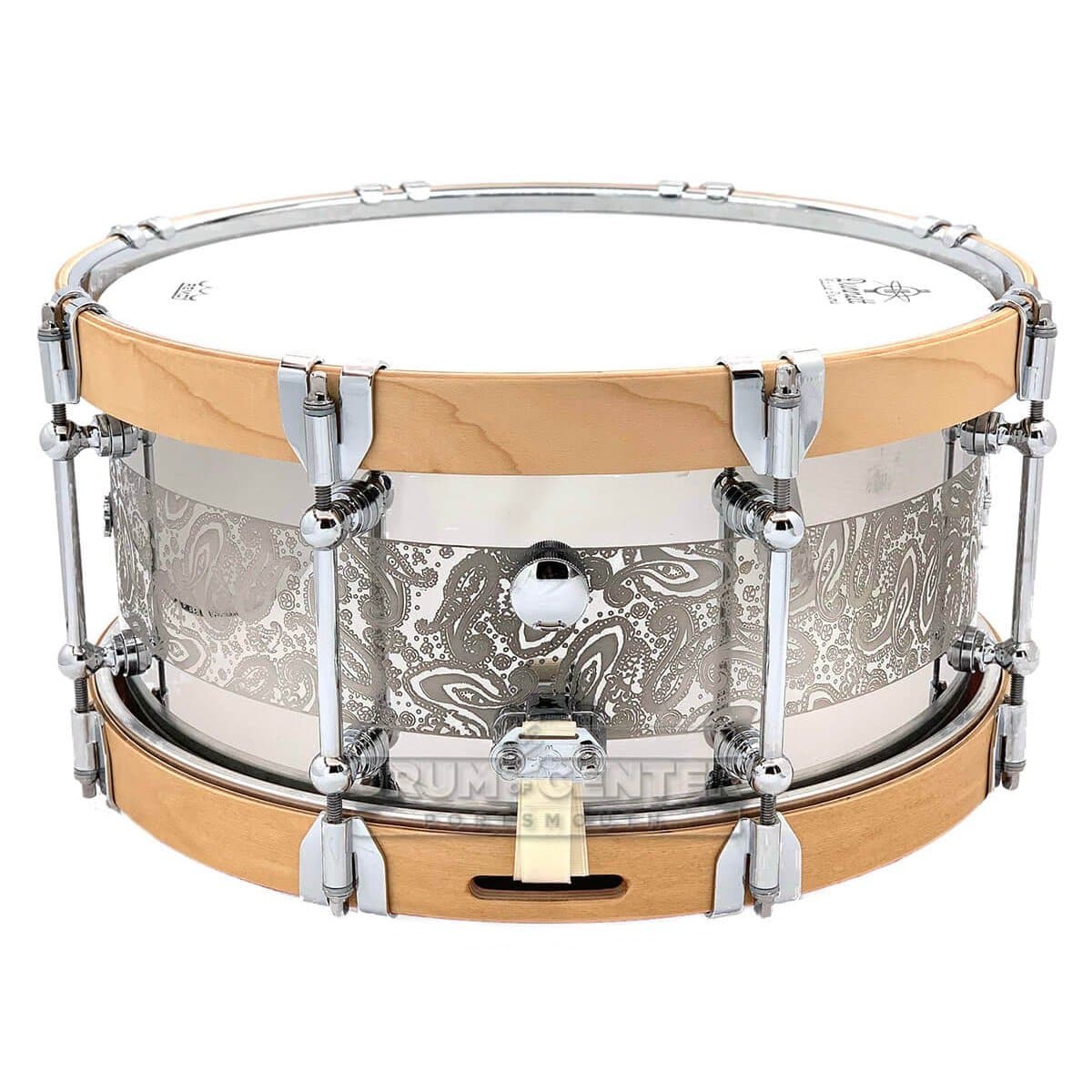 Dunnett Classic Stainless Steel Snare Drum 14x6.5 Engraved by James Trussart w/Hybrid Hoops