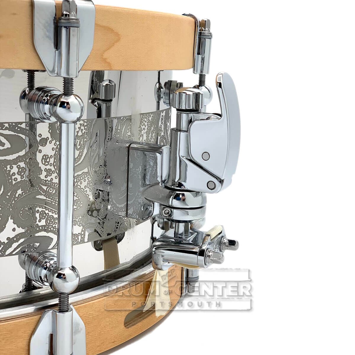Dunnett Classic Stainless Steel Snare Drum 14x6.5 Engraved by James Trussart w/Hybrid Hoops