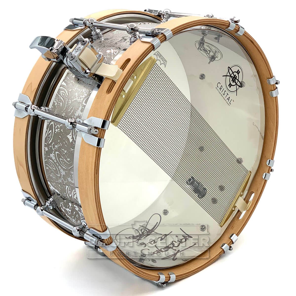 Dunnett Classic Stainless Steel Snare Drum 14x6.5 Engraved by James Trussart w/Hybrid Hoops