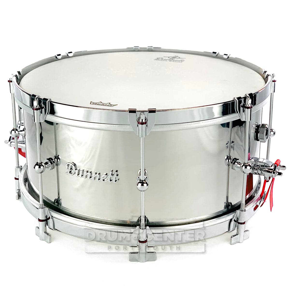 Dunnett Classic Stainless Steel Single Tension Snare Drum 14x6.5 w/Cold Rolled Hoops