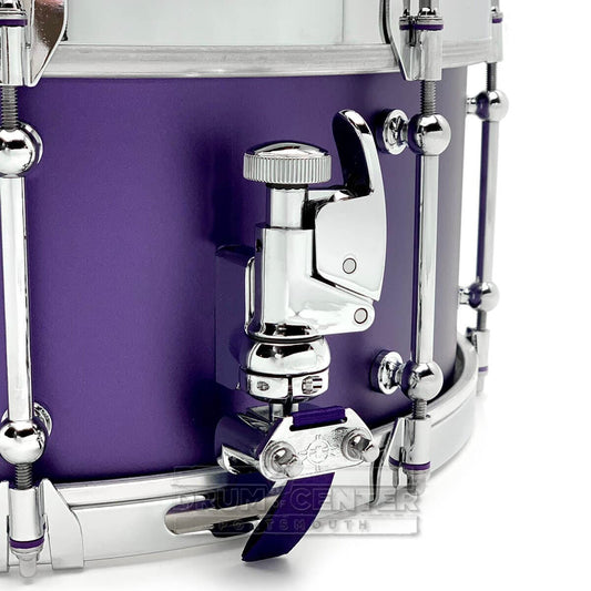 Dunnett Classic Titanium Snare Drum 14x6.5 Matte Metallic Purple w/Cold Rolled Hoops