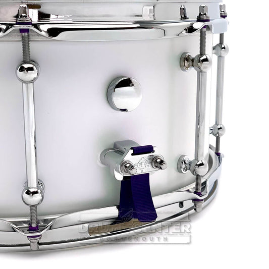 Dunnett Classic Titanium Snare Drum 14x6.5 Matte Pearlescent White