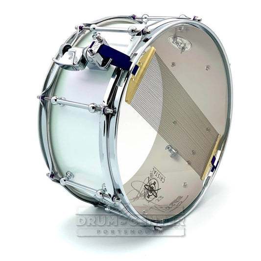 Dunnett Classic Titanium Snare Drum 14x6.5 Matte Pearlescent White
