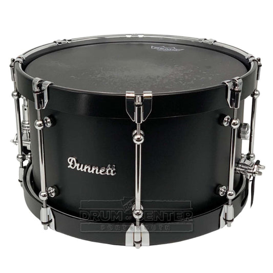 Dunnett Classic Tourbillon Snare Drum 14x8 Matte Black w/Hybrid Hoops