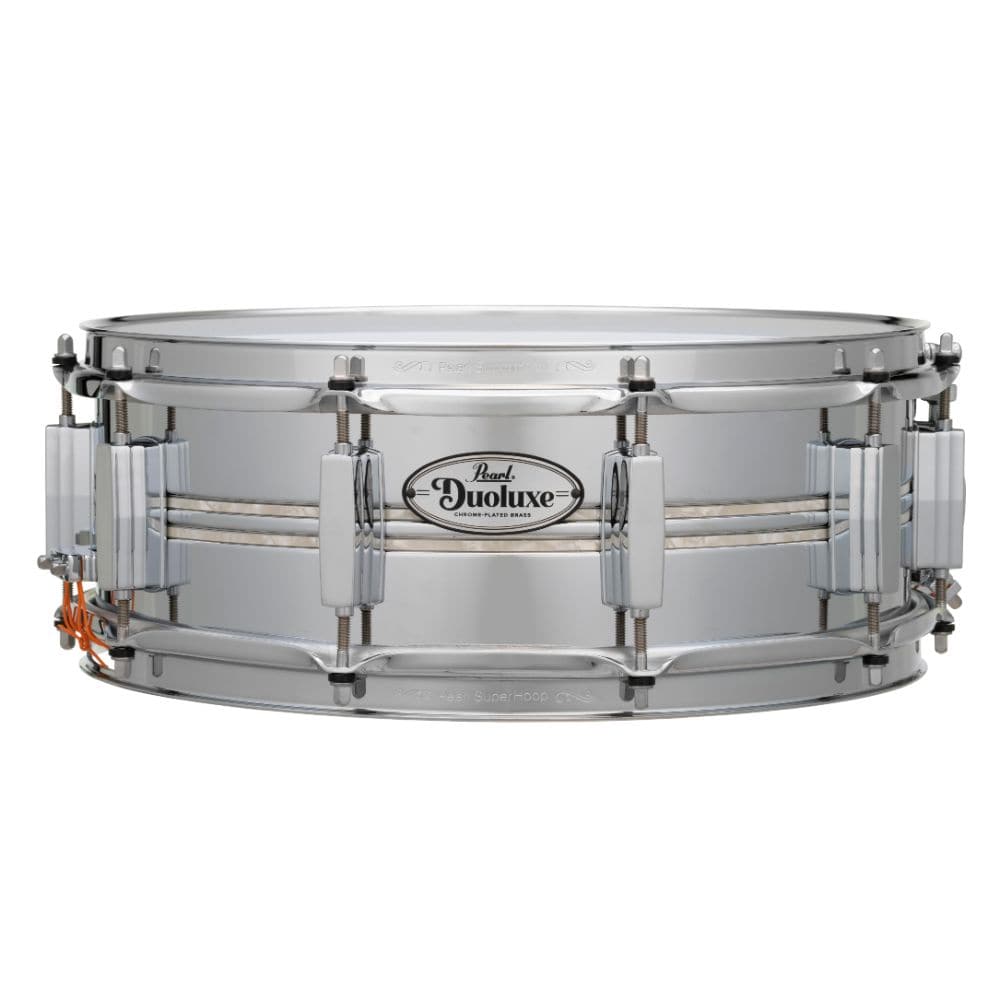 Pearl Duoluxe Inlaid Chrome over Brass Snare Drum