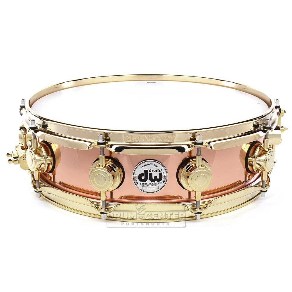 DW Collectors 3mm Copper Snare Drum 14x4 Gold Hw